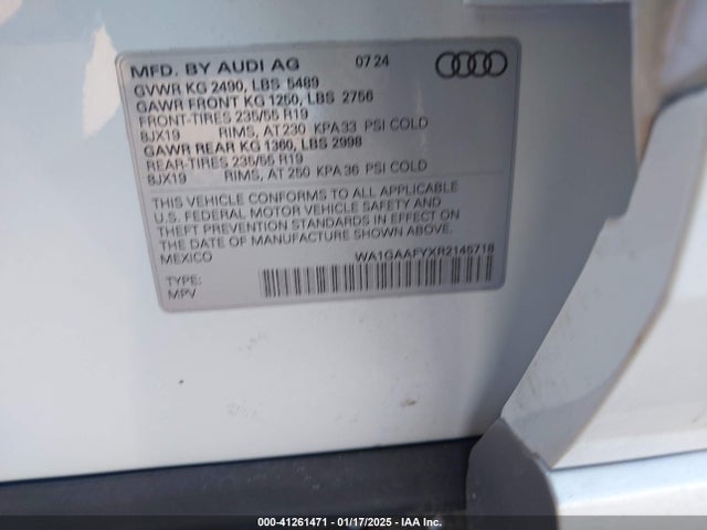 2024 AUDI Q5 WA1GAAFYXR2145718 Photo 8