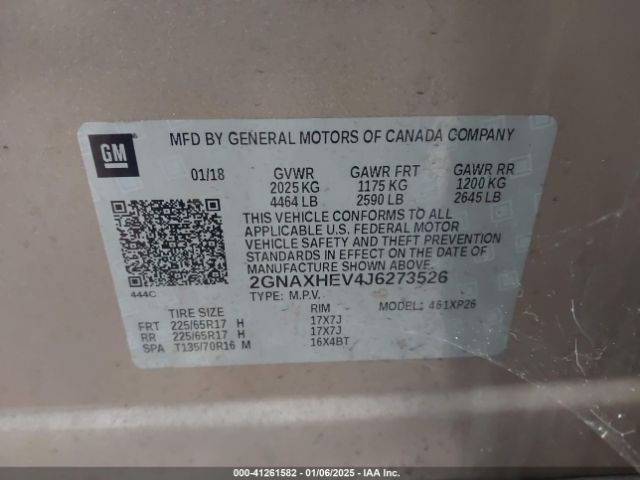 2GNAXHEV4J6273526 Chevrolet EQUINOX LS