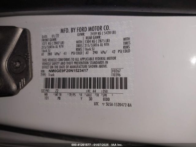 NM0GE9F20N1523417 Ford Transit Connect Xlt Passenger Wagon
