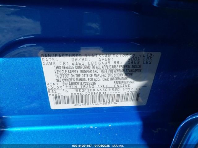 3N1AB8CV1LY223536 Nissan Sentra Sv Xtronic Cvt