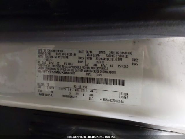 1FTYE1ZM6JKB50362 Ford Transit-150