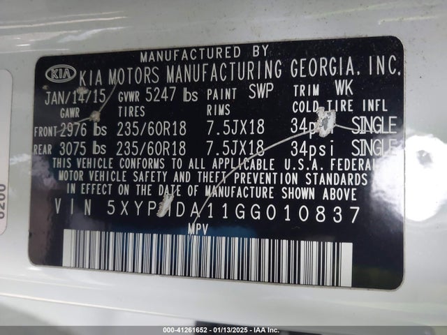 KIA Sorento 2.0t Ex 2016 5XYPHDA11GG010837 Image 9