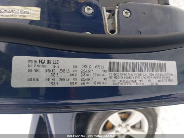 1C4NJDEB0HD106845 Jeep Compass Latitude 4x4
