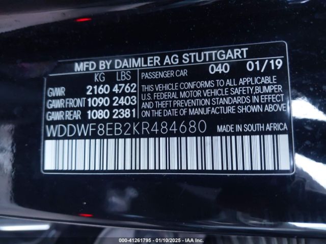 2019 MERCEDES-BENZ C 300 WDDWF8EB2KR484680 Photo 8