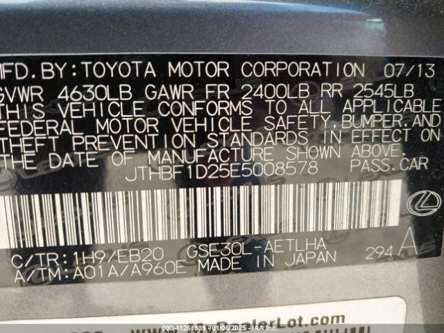 JTHBF1D25E5008578 Lexus IS 250