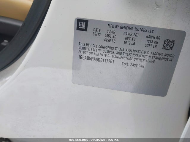 2013 CADILLAC ATS 1G6AB5RA6D0117761 Photo 8