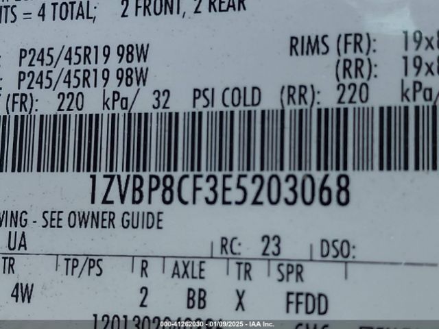 1ZVBP8CF3E5203068 Ford Mustang Gt Premium