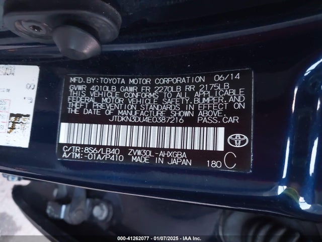 Toyota Prius Five/four/three/two 2014 JTDKN3DU4E0387216 Image 9