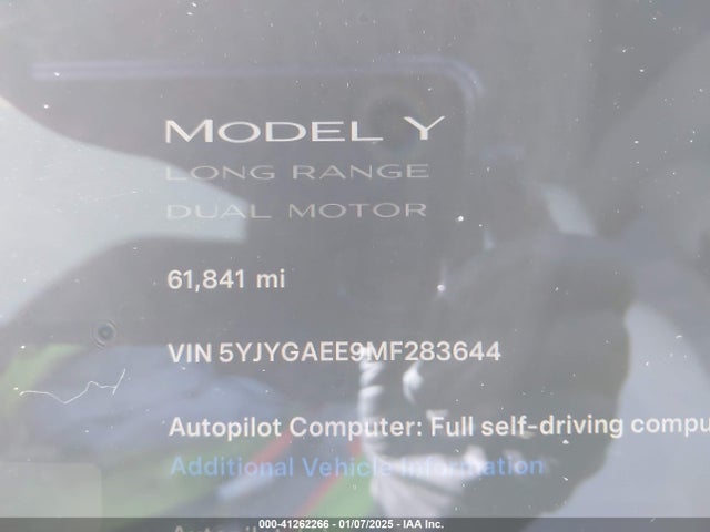 2021 TESLA MODEL Y 5YJYGAEE9MF283644 Photo 6