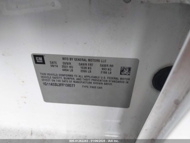 1G11A5SL2FF138577 Chevrolet Malibu 1fl
