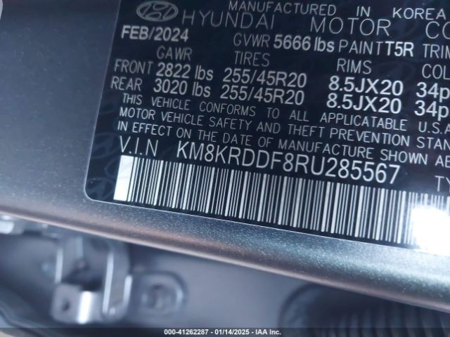 KM8KRDDF8RU285567 Hyundai Ioniq 5 Limited