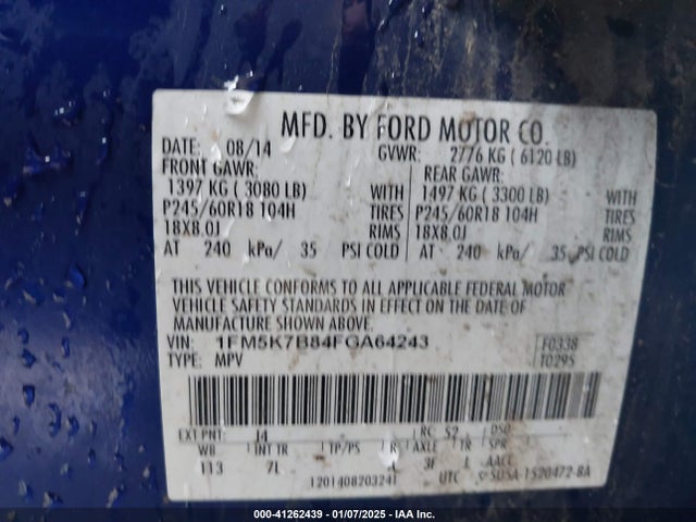 Ford Explorer 2015 1FM5K7B84FGA64243 Image 9