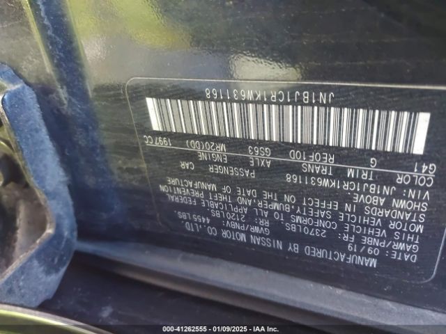 JN1BJ1CR1KW631168 Nissan Rogue Sport S