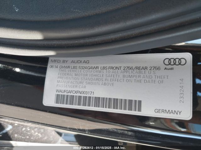 WAUFGAFCXFN003171 Audi A6
