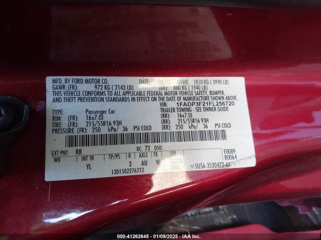 Ford FOCUS SE 2015 1FADP3F21FL256720 Image 9