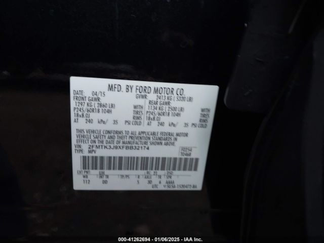 2FMTK3J9XFBB32174 Ford EDGE SEL