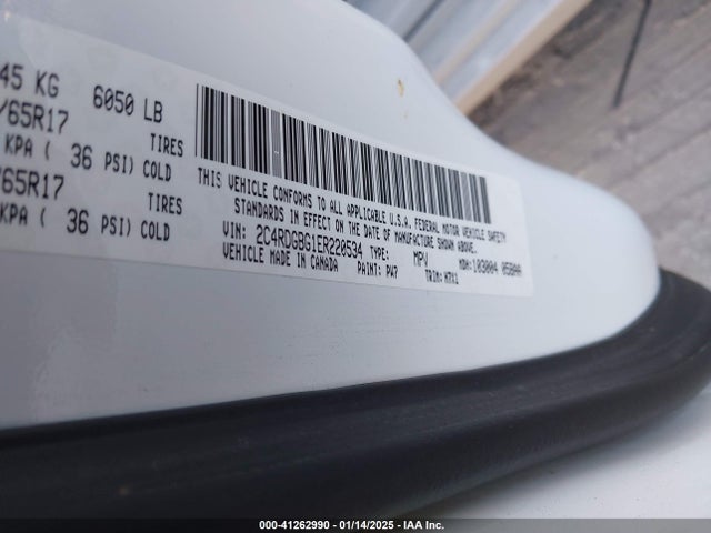 2C4RDGBG1ER220534 Dodge Grand Caravan Se