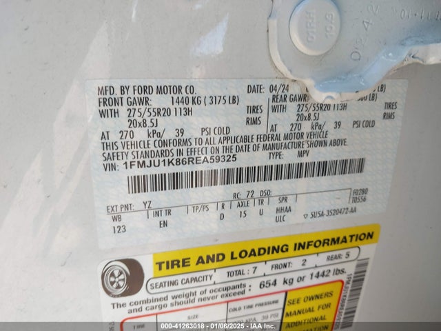 1FMJU1K86REA59325 Ford Expedition Limited