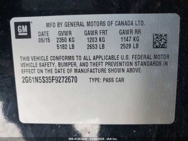 2015 CADILLAC XTS 2G61N5S35F9272670 Photo 8