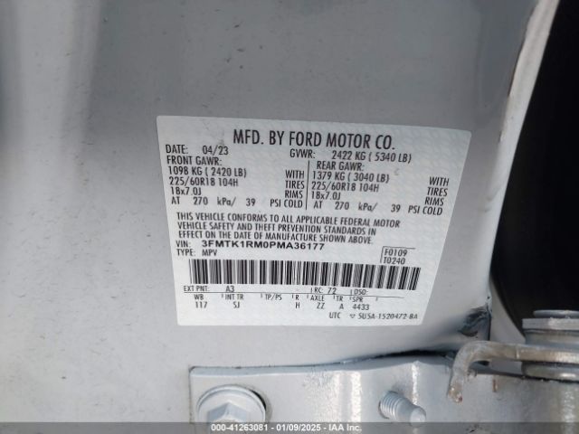 2023 FORD MUSTANG MACH-E 3FMTK1RM0PMA36177 Photo 8