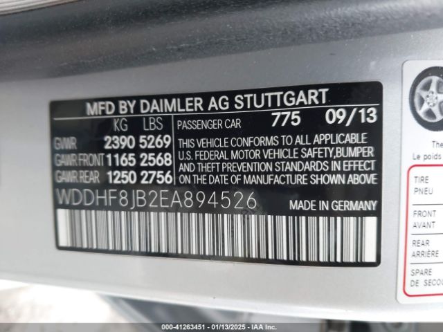 WDDHF8JB2EA894526 Mercedes-Benz E 350 4matic