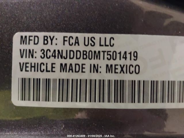 3C4NJDDB0MT501419 Jeep Compass Trailhawk 4x4