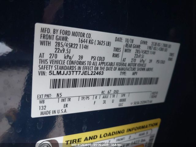 5LMJJ3TT7JEL22463 Lincoln Navigator L Black Label
