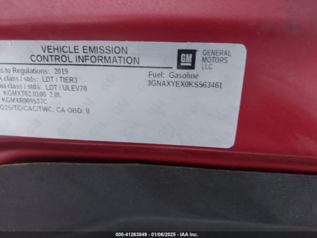 3GNAXYEX0KS563461 Chevrolet Equinox Premier