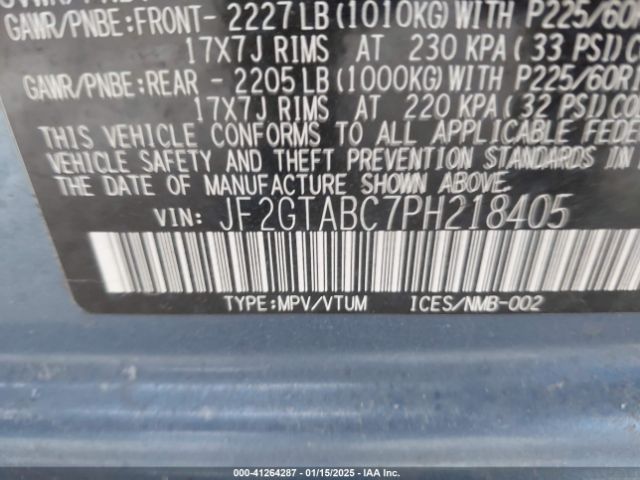 2023 SUBARU CROSSTREK JF2GTABC7PH218405 Photo 8