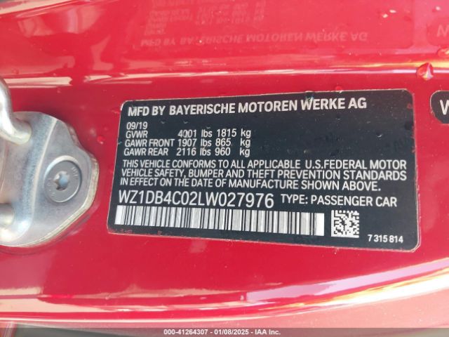 2020 TOYOTA GR SUPRA WZ1DB4C02LW027976 Photo 8