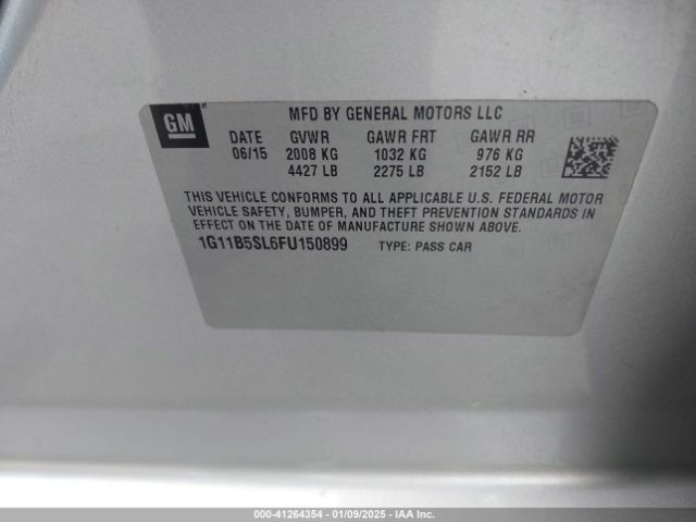 1G11B5SL6FU150899 Chevrolet MALIBU LS