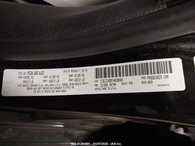 Chrysler 200 Limited 2015 1C3CCCAB5FN638069 Image 9
