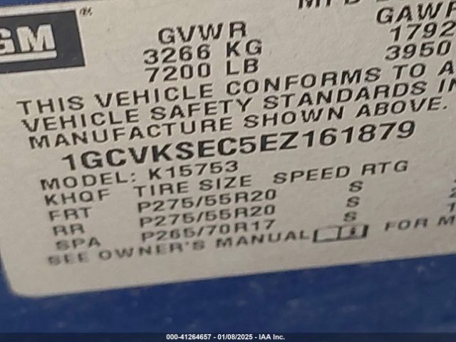 1GCVKSEC5EZ161879 Chevrolet Silverado 1500 1lz