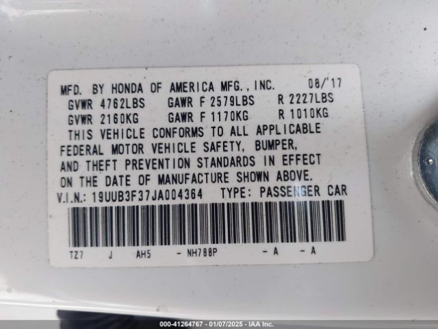 2018 ACURA TLX 19UUB3F37JA004364 Photo 8