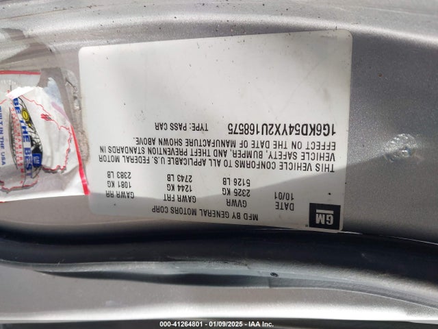 2002 CADILLAC DEVILLE 1G6KD54YX2U168575 Photo 8