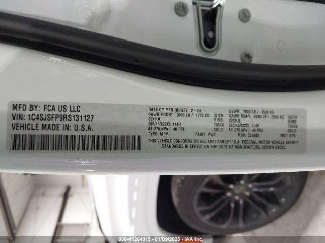 1C4SJSFP9RS131127 Jeep Grand Wagoneer L Series Ii 4x4