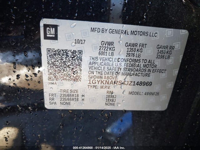 2018 CADILLAC XT5 1GYKNARS4JZ148969 Photo 8