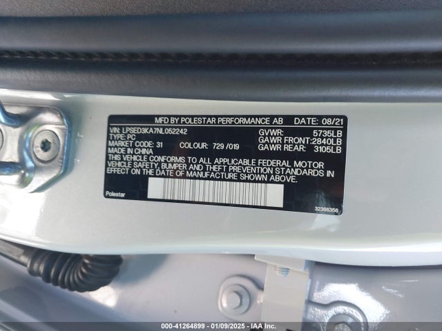 LPSED3KA7NL052242 Polestar 2 Long Range Dual Motor