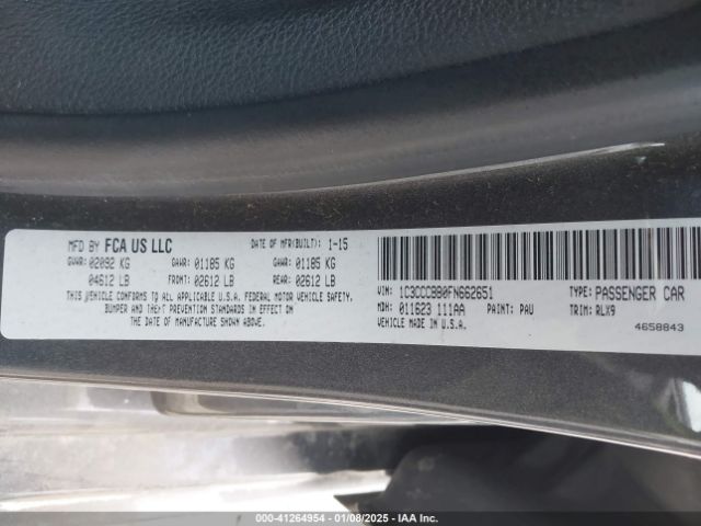 1C3CCCBB0FN662651 Chrysler 200 S