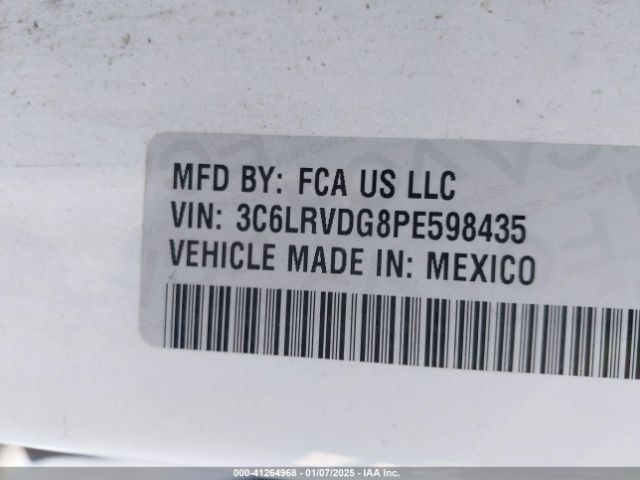 3C6LRVDG8PE598435 RAM Promaster 2500 High Roof 159 Wb