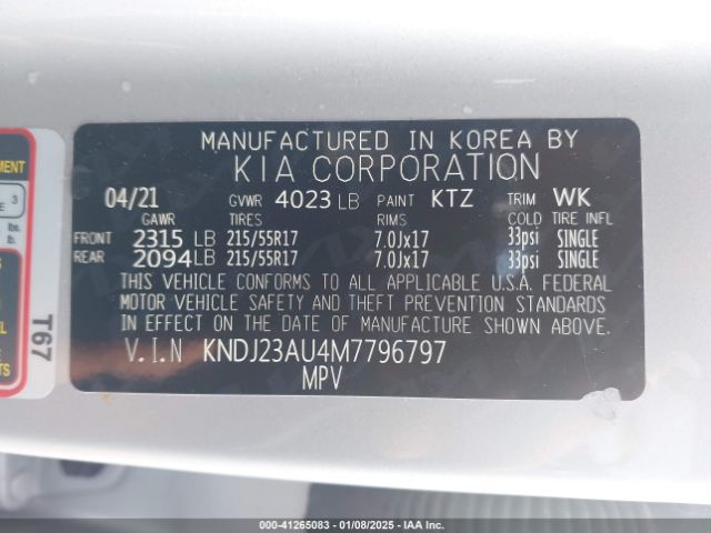 KNDJ23AU4M7796797 KIA SOUL S