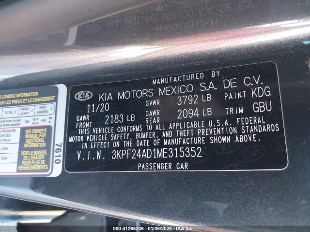 KIA Forte Lxs 2021 3KPF24AD1ME315352 Image 9