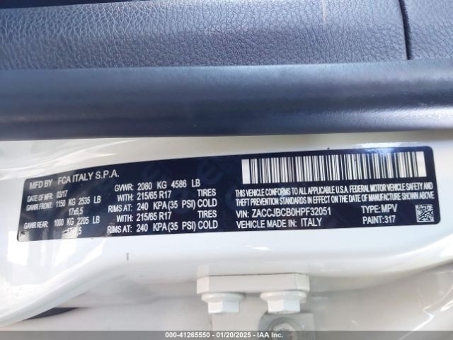 ZACCJBCB0HPF32051 Jeep Renegade Deserthawk 4x4