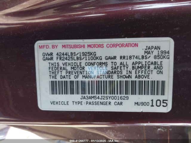 1995 MITSUBISHI 3000 GT JA3AM54J2SY001629 Photo 8