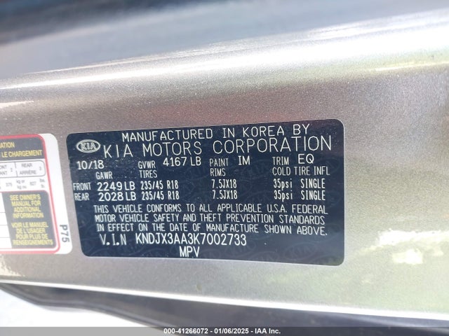 KIA Soul ! 2019 KNDJX3AA3K7002733 Image 9