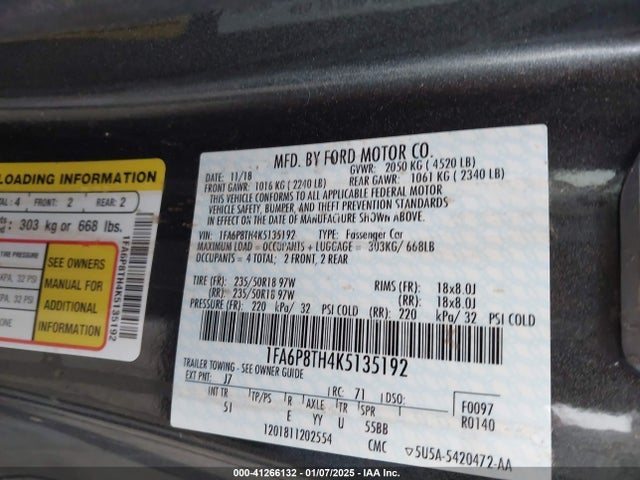 Ford Mustang Ecoboost Premium 2019 1FA6P8TH4K5135192 Image 9