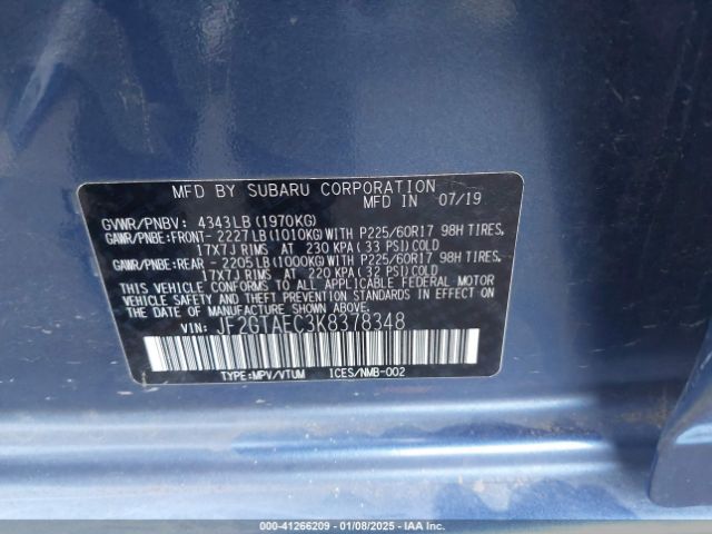 JF2GTAEC3K8378348 Subaru Crosstrek 2.0i Premium