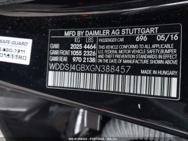 WDDSJ4GBXGN388457 Mercedes-Benz CLA 250 4MATIC