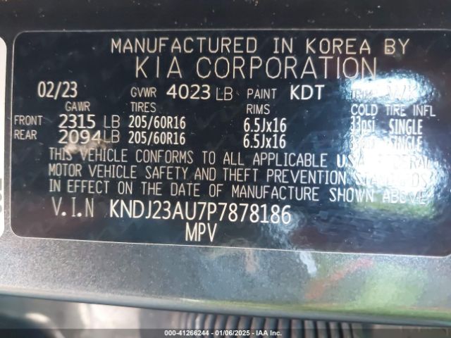 KNDJ23AU7P7878186 KIA SOUL LX