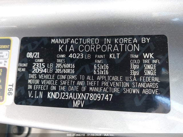 KIA SOUL LX 2022 KNDJ23AUXN7809747 Image 9